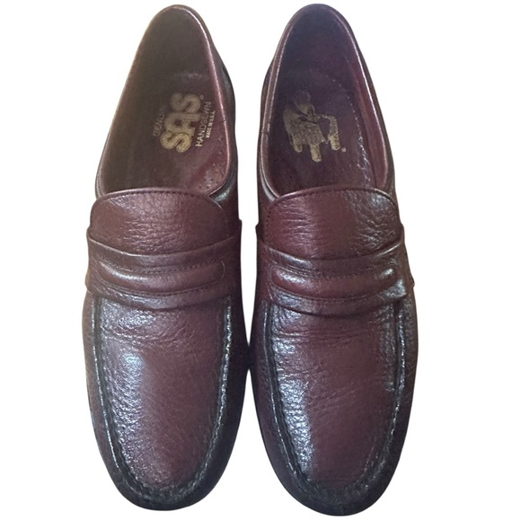 SAS (San Antonio Shoemakers) size 9.5 Side Gore slip-on loafers. Brown leather - Picture 1 of 10